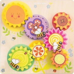 Le Toy Van wooden sensory educational toy with gears