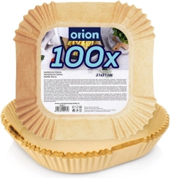 Papīra kvadrātveida ieliktņi karstā gaisa fritierim 21 × 21 cm, 100 gab.