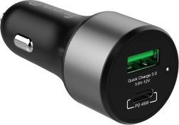 Auto lādētājs Power Car Charger 63W USB-C PD un USB QC 3.0