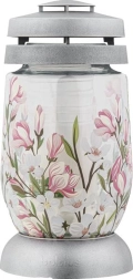 Kapu laterna ar magnolijas motīvu 22 cm, degšanas laiks 36 h
