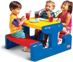 Bērnu piknika galds LITTLE TIKES Jr ar soliem – zils