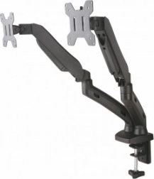 Desk mount with gas spring for 2 LED/LCD monitors 13-27 inches