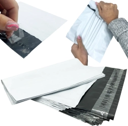 Baltas kurjerplastmasas aploksnes 450 × 550 mm, pašlīmējošas, 50 gb