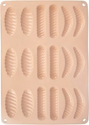 Silikona forma cepumiem un pralinēm 33 × 24,5 × 1 cm, bēša