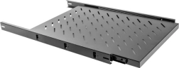 Izvelkams plaukts 1U 19" stāvrack skapim 1000 mm, melns