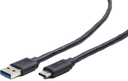 USB‑C uz USB‑A 3.0 kabelis, 1,8 m, melns