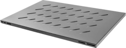 1U plaukts 19" skapjiem 1000 mm, 465 × 715 mm, melns
