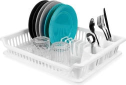 Balts trauku notecināmais paliktnis 46 × 37 × 8,5 cm