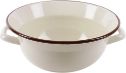 Emaljēta virtuves bļoda bēšā 26 cm, 2,5 l