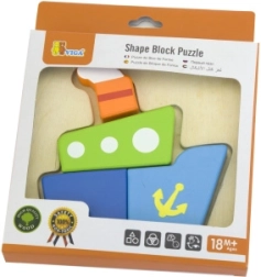 Viga pirmā koka mini puzle – kuģis