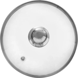 Stikla vāks 20 cm ar nerūsējoša tērauda malu