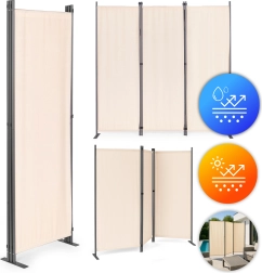 Saliekama dārza un iekštelpu starpsiena 3 paneļi 167x164 cm Bēša MultiGarden