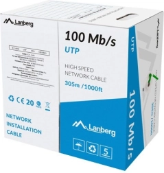 LAN kabelis UTP 100 Mb/s 305 m CCA zaļš