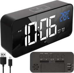 Digitālais LED modinātājpulkstenis IZOXIS ar balss aktivizāciju un atlikšanas funkciju