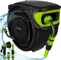 Automātiskais dārza šļūtenes ruļļa turētājs 25 m GARDLOV ar sienas stiprinājumu un 7 funkciju pistoli