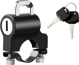 Motocikla ķiveres slēdzene 20–24 mm – alumīnija pretzādzības turētājs uz stūres