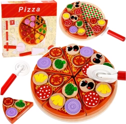 Wooden Velcro Cutting Pizza with Accessories