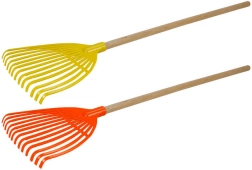 LENA bērnu lapu grābeklis ar koka kātu 60 cm - 1 gab.