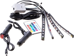 LED lentes auto interjeram ar tālvadību