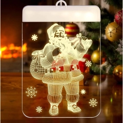 Ziemassvētku 3D stikla dekorācija logam