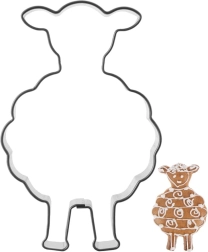 Nerūsējošā tērauda cepumu formiņa aitiņa 7 cm