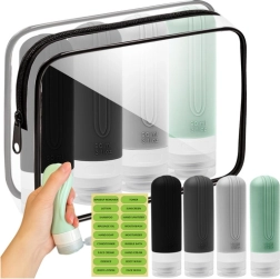 Ceļojumu kosmētikas soma Trizand 25760 ar kosmētikas pudelītēm