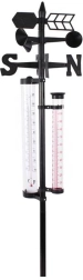 Outdoor stake-in weather station with 5 functions