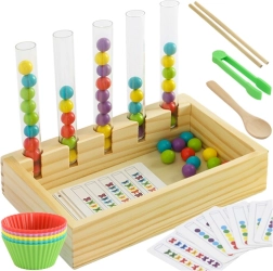 Montessori wooden educational counting and color sorter Kruzzel