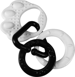 Bear Paw Teether for Babies – High-Contrast Black and White