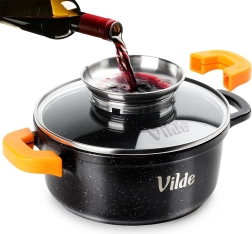 Granīta katls ar stikla vāku TERRUNA AROMA 16 cm, 1,2 l