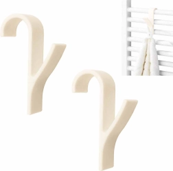 Āķis vannas istabas radiatoram – krēmkrāsas plastmasas pakaramais