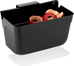 Piekarināms bioatkritumu grozs skapīša durvīm, melns, 2,5 l (22,5 × 15 × 13,5 cm)