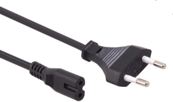 Barošanas kabelis “astoņnieks” 2 kontakti, 3 m, ES