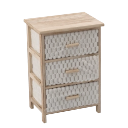 Kumode ar 3 auduma atvilktnēm 40 × 29 × 58 cm