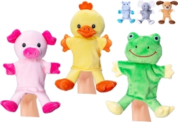 Plush hand puppet animal 25 cm for babies and children