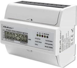 Trīsfāzu divvirzienu elektroniskais elektroenerģijas skaitītājs ar montāžu uz DIN sliedes