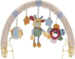 Rotaļlieta ratiņiem BABY MIX – puķīte, lācītis un zvaigznītes