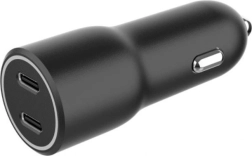 Automašīnas lādētājs ar 2x USB-C PD 40W melns