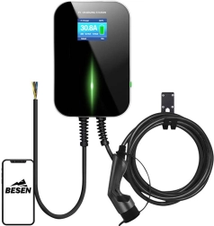 Sienas uzlādes stacija elektromobiļiem BESEN BS20 22 kW ar lietotni