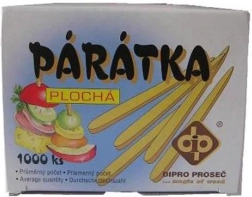 Koka plakanā zobu bakstāmā papīra kastītē 1000 gab.