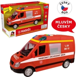 Ugunsdzēsēju furgons ar inerci, ar skaņu un gaismu