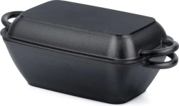 Čuguna cepamtrauks 2-vienā ar vāku un grilpannu 3,5 l / 1,5 l