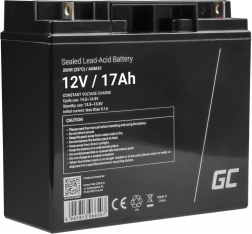 Bezapkopes AGM baterija GREEN CELL 12 V 17 Ah zāles pļāvējiem, skūteriem, laivām un invalīdu ratiņkrēsliem