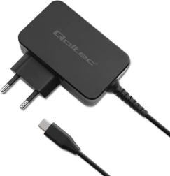 Qoltec GaN USB‑C lādētājs 65 W melns