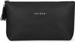 Elegance Maxi Cosmetic Bag – Black Faux Leather
