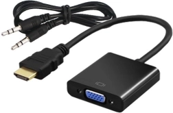 HDMI (M) uz VGA (F) adapteris ar audio