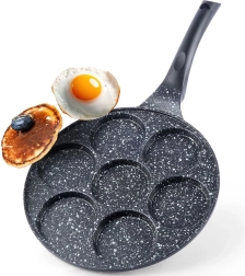 Granīta panna olām un pankūkām 27 cm, 7 iedobes GRANDE