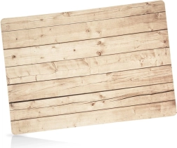 Rectangular table mat 43 × 30 cm with wood decor