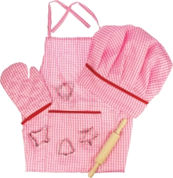 Bigjigs Toys rozā bērnu pavāra komplekts