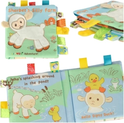 Bērnu maņu grāmatiņa ar aitiņu un birkām